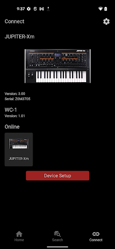 Roland Cloud Connect ekran görüntüsü