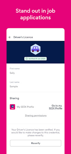 SEEK Pass ekran görüntüsü