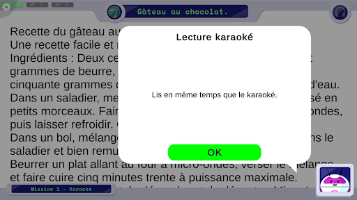 FLUIDILI, fluence en lecture ekran görüntüsü