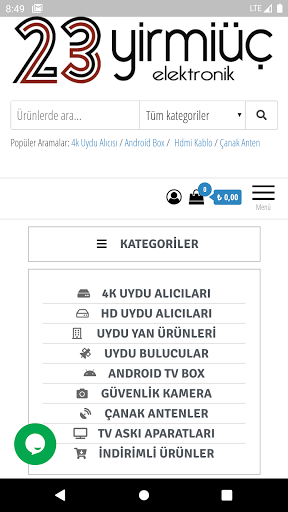 23 Elektronik ekran görüntüsü