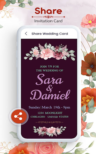 Wedding invitation card maker ekran görüntüsü