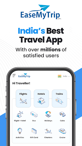 EaseMyTrip Flight, Hotel, Bus ekran görüntüsü