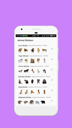 Animals Stickers ekran görüntüsü