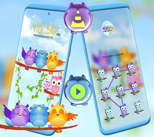 Animated Birds Launcher Theme ekran görüntüsü