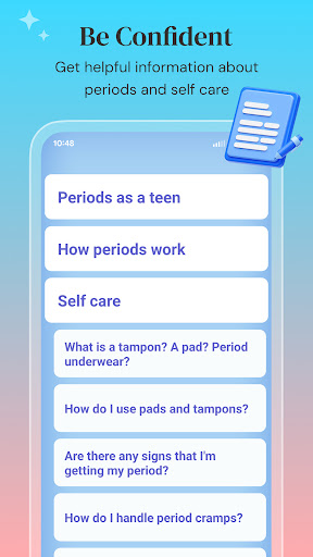 Luna Period Tracker For Teens ekran görüntüsü