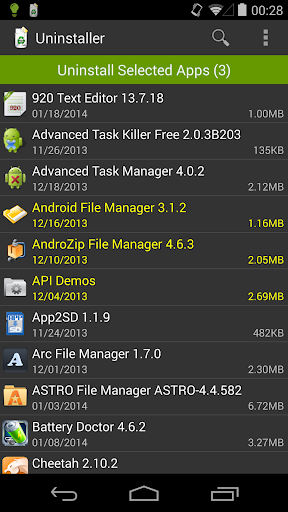 Uninstaller ekran görüntüsü