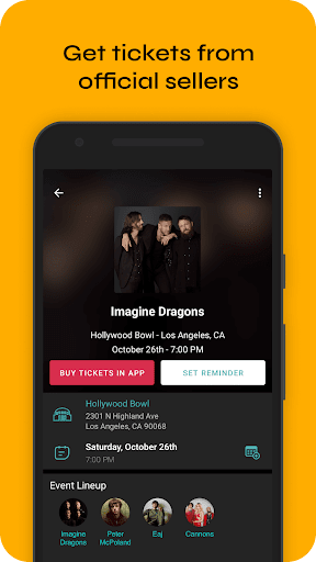 Bandsintown Concerts ekran görüntüsü