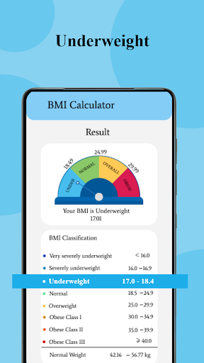 BMI Calculator; Weight tracker ekran görüntüsü