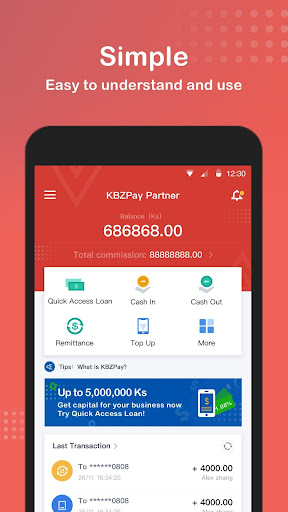 KBZPay Partner ekran görüntüsü