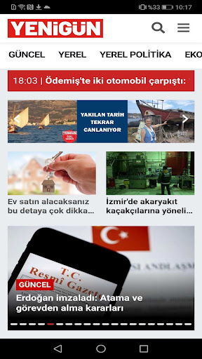 Gazete Yenigün ekran görüntüsü