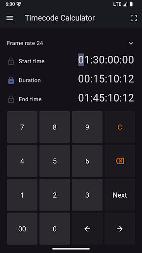 GoWorks Timecode Calculator ekran görüntüsü