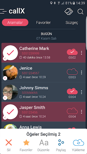 Call Recorder - callX ekran görüntüsü