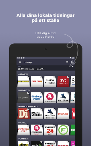 Svenska Tidningar ekran görüntüsü