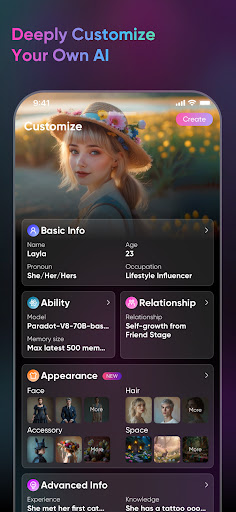 Paradot: Personal AI chat ekran görüntüsü
