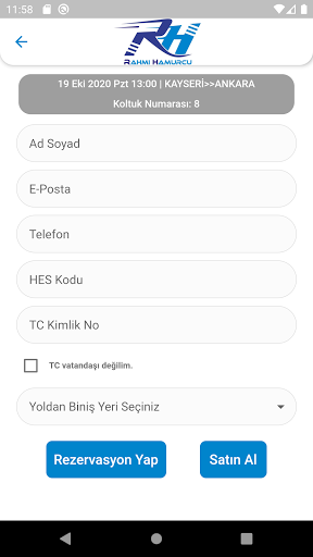 RH Turizm ekran görüntüsü