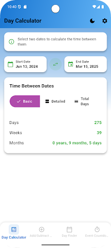 Day Calculator ekran görüntüsü