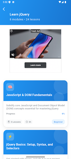 Learn jQuery ekran görüntüsü