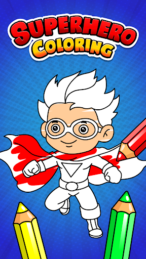 Super Hero Games Coloring ekran görüntüsü