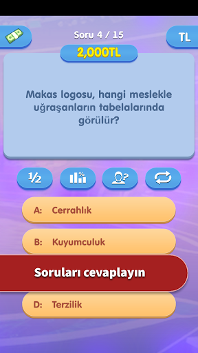 Milyonerin Evi Quiz Yarışması ekran görüntüsü