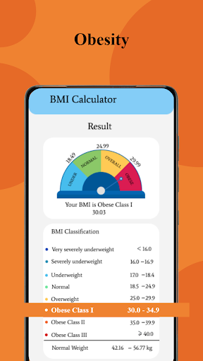 BMI Calculator; Weight tracker ekran görüntüsü