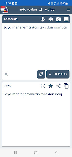 Indonesian Malay Translator ekran görüntüsü