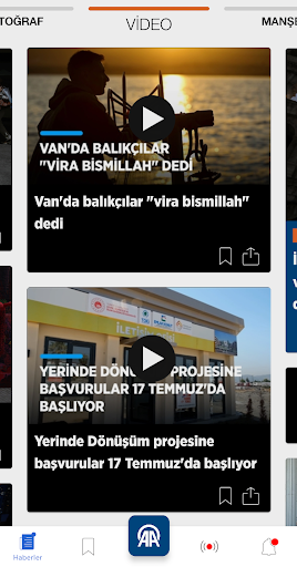 Anadolu Ajansı ekran görüntüsü