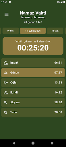 Namaz Vakti (islamveihsan) ekran görüntüsü