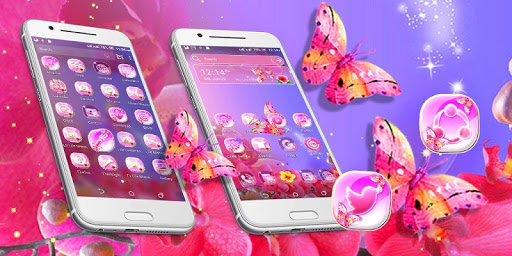Flower Butterfly LauncherTheme ekran görüntüsü