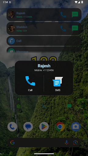 Dialer Widget ekran görüntüsü