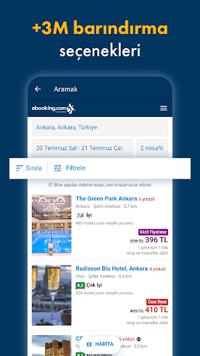 eBooking ile Otel Rezervasyonu ekran görüntüsü