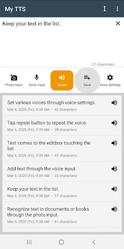 My TTS: Text-to-Speech ekran görüntüsü