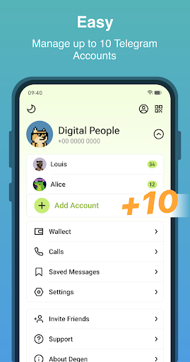 Degen - Telegram'da Kripto ekran görüntüsü