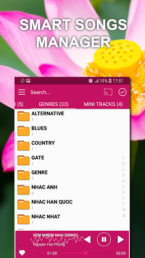 Music player ekran görüntüsü