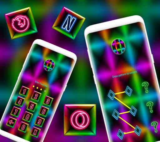 Colorful Neon Launcher Theme ekran görüntüsü