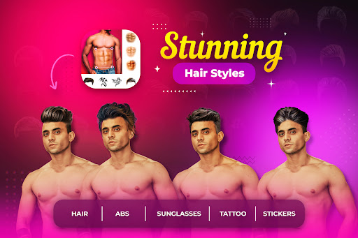Six Pack Abs -Hair Style Photo ekran görüntüsü