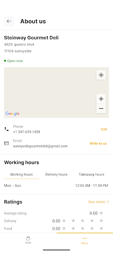Steinway gourmet deli ekran görüntüsü