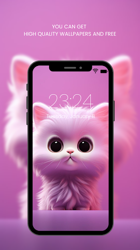 Cute Cat Wallpaper HD ekran görüntüsü