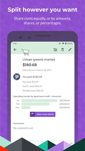 Splitwise ekran görüntüsü