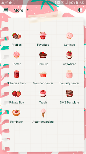 Strawberry diary Next SMS ekran görüntüsü