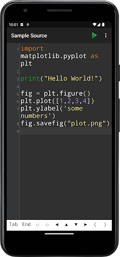 Python Programming Interpreter ekran görüntüsü