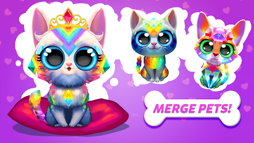 Merge Cute Animal: Pets jogos ekran görüntüsü