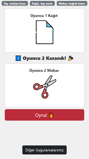 Taş Kağıt Makas ekran görüntüsü