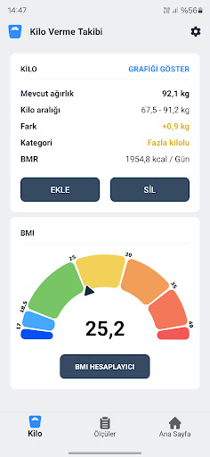 Kilo Kaybı Takip Uygulaması ekran görüntüsü