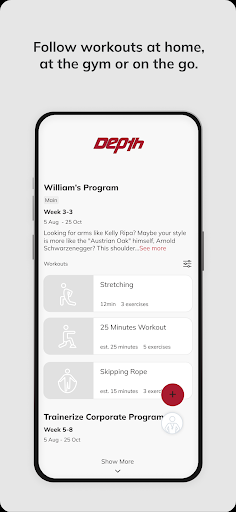 DEPTH Training App ekran görüntüsü