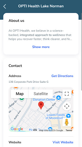 OPTI Health Lake Norman ekran görüntüsü