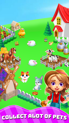 Kids Farm Pets Bubble Shooter ekran görüntüsü