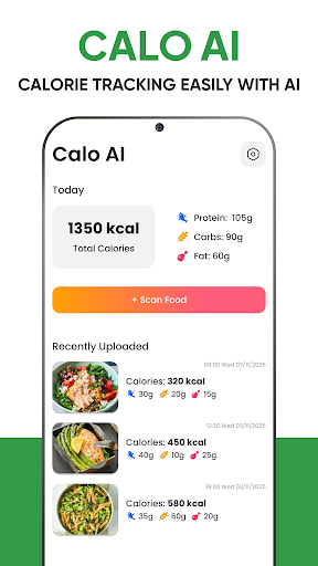 Calo AI & Food Calorie Counter ekran görüntüsü