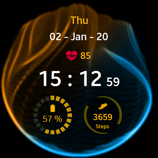 Colorful Smoke Watch Face ekran görüntüsü