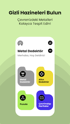 Metal Dedektör, Pusula, Harita ekran görüntüsü
