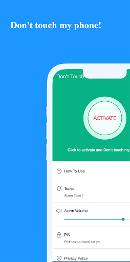 Don't Touch My Phone: Alarm ekran görüntüsü